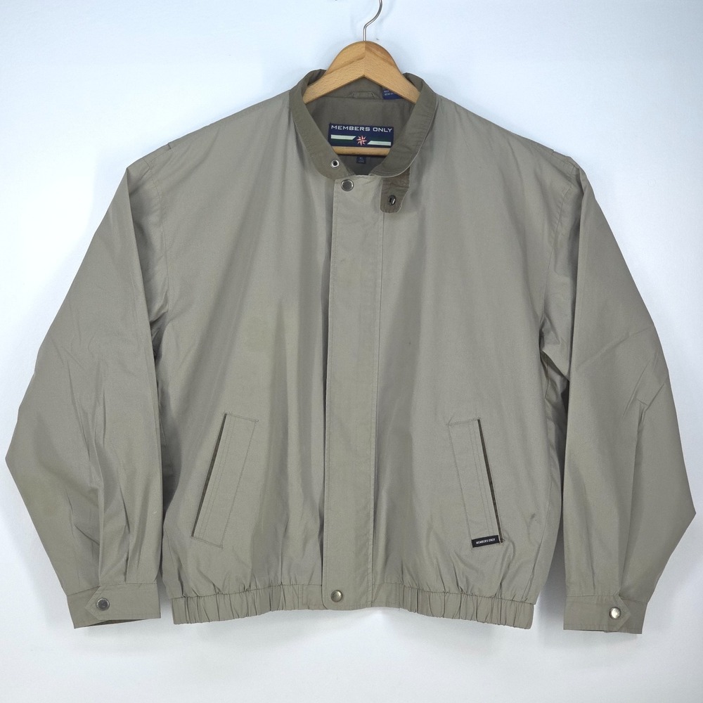 Members Only Mariner Harrington Jacket Men XL Vintage Bomber Nautical Cafe Racer